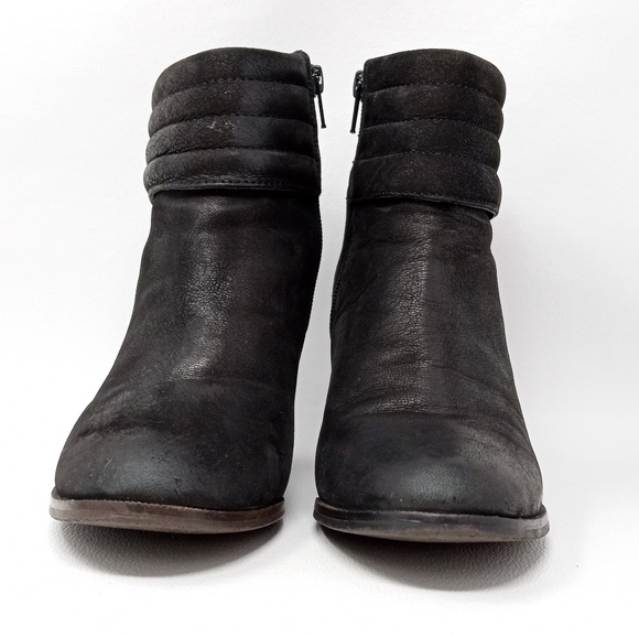 Diba Women's Size 6.5M Black Leather Double Zip Ankle Booties - Picture 7 of 15